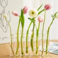 Miniatyrbillede 5 af 6: Hængslet blomsterglasvase klare reagensglas Blomsterpotte Hydroponisk beholder 6 Tubes-S