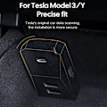 Miniatyrbillede 5 af 6: Dockingstation til Tesla Model Y Model 3 Quick Charger 4 USB Shunt Hub Flocking Adapter Glovebox Usb Hub