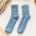 Miniatyrbild 1 av 6: 3ST Dam Fuzzy Socks Tofflor Vinter Fluffy Mysigt Varm Mjuk Kaki en storlek