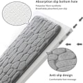 Pikkukuva 2 / 10: Mukulakivi kohokuvioitu kylpymatto Liukumaton kylpyhuonematot Ovimatto Memory Foam Pad khaki 50x80cm