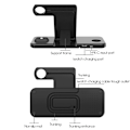 Miniatyrbillede 4 af 9: Travor Trådløs Oplader Desktop Folde Batteri Booster black without Battery