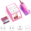 Miniatyrbild 4 av 9: Nagelborrmaskin Professionell manikyr Nagelfil Kit Akryl white 24.5*14.7*6.7CM