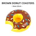Miniatyrbillede 1 af 7: Vand Coasters Flydende oppustelig kopholder Svømmebassin Drikke Float Legetøj brown donut