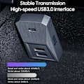 Miniatyrbillede 3 af 6: Dockingstation til Tesla Model Y Model 3 Quick Charger 4 USB Shunt Hub Flocking Adapter Glovebox Usb Hub