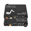 Miniatyrbillede 1 af 6: Digital til analog lydkonverter 192Khz 24Bit DAC SPDIF Optisk Toslink Coaxial RCA 3.5-stik til ps3 ps4 TV xbox med USB-strøm black