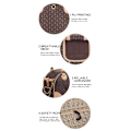 Miniatyrbillede 7 af 8: PU læder hundebærere Luksus hvalpe Tote Bag Håndtaske brown small