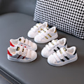 Miniatyrbillede 1 af 5: Sneakers til børn Modedesign til børn Hvide skridsikre fritidssko til drenge piger red 29 (Inner 18cm)