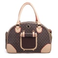 Miniatyrbillede 3 af 8: PU læder hundebærere Luksus hvalpe Tote Bag Håndtaske gray small