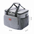 Pikkukuva 6 / 6: 15L/25L eristetty kannettava pehmeä jäähdytyslounaspussi gray large