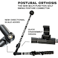 Miniatyrbillede 2 af 8: Golf Swing Træningshjælp Stick Houding Corrector Swing Trainer black 1pc