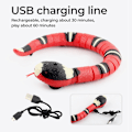 Miniatyrbillede 4 af 6: Smart Sensing Snake Børnelegetøj USB genopladeligt red 40*4*3.5cm