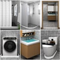 Miniatyrbild 2 av 10: enkel installation-Silicon Duschbarriär Vattenstoppare Retaining Strip Wet Dry Separation Blocker white 300CM