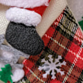 Miniatyrbillede 4 af 5: Broderet julestrømpe gavepose Hængende pejs Træstrømper Julepynt til hjemmet Børn Gave Snowman