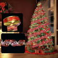 Miniatyrbild 4 av 7: Christmas Ribbon Fairy Light Juldekoration DIY Bows String Light Tree Ornaments Red-White 1M