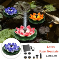 Miniatyrbilde 2 av 7: Solar fontene pumpe fuglebad utendørs hage flytende vann fontene sol simulering modellering pumpe pads hage dekor 2.5W Red