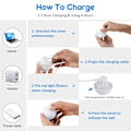Miniatyrbillede 4 af 10: Automatisk Smart Cat Toy Ball Catnip USB-opladning Farverig LED white 2.4inch(diameter)