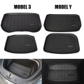Miniatyrbild 2 av 7: TPE-dyna främre bakmatta för Tesla Model 3 Model Y-matta Tillbehör Trunk Cargo Tray Golvmatta model y set
