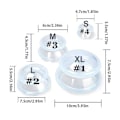 Miniatyrbillede 6 af 10: 4. Koppning for helkroppsmassage Hemvakuumkoppning Transparent 4pcs/set