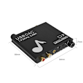 Miniatyrbillede 5 af 6: Digital til analog lydkonverter 192Khz 24Bit DAC SPDIF Optisk Toslink Coaxial RCA 3.5-stik til ps3 ps4 TV xbox med USB-strøm black