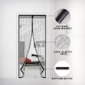 Pikkukuva 6 / 7: 5 kokoa Basic Magneettinen Mosquito Net Summer Anti Bug Fly Oviverhot Mesh White 80 x 210cm