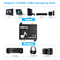 Miniatyrbillede 4 af 6: Digital til analog lydkonverter 192Khz 24Bit DAC SPDIF Optisk Toslink Coaxial RCA 3.5-stik til ps3 ps4 TV xbox med USB-strøm black