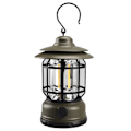 Pikkukuva 1 / 10: LED Camping Lantern riippuva telttavalo Retro kannettava lamppu Army green rechargeable type