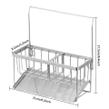 Miniatyrbillede 7 af 7: Køkkenvask Organizer Caddy Sink Caddy Svampebørsteholder med afløbsbakke A