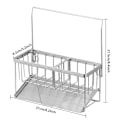 Miniatyrbillede 7 af 7: Køkkenvask Organizer Caddy Sink Caddy Svampebørsteholder med afløbsbakke B