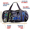 Miniatyrbillede 7 af 8: Multifunktionel snorkling, foldbar mesh bærbar Tote black large
