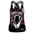 Miniatyrbilde 1 av 4: Inne dam Halloween 3D-trykk kors stropp Nyhet Rund hals vest topp style 1 S