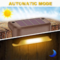 Miniatyrbillede 6 af 10: 8/4 stk LED solar trappelampe udendørs vandtæt black 4 PCS