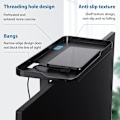 Miniatyrbillede 2 af 6: Hylde Monitor Rack Holder Praktisk Hjemmeopbevaring Computer Kontor Multifunktionel Organizer Black