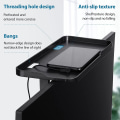 Miniatyrbillede 2 af 6: Hylde Monitor Rack Holder Praktisk Hjemmeopbevaring Computer Kontor Multifunktionel Organizer White