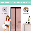 Miniatyrbillede 2 af 7: 5 størrelser Basic Magnetic Myggenet Sommer Anti Bug Flue Dør Gardiner Mesh Brown 100 x 210cm