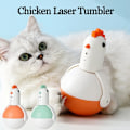 Miniatyrbillede 1 af 6: Cat Tumbler Kylling Interaktivt Kattelegetøj Killing Teaser Sticks Smart Sensor Kattespil Elektrisk legetøj orange