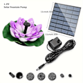 Miniatyrbillede 1 af 7: Solar springvandspumpe Fuglebad Udendørs Have Flydende Vand Springvand Solar Simulering Modellering Pumpepuder Haveindretning 1.2W Purple