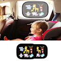 Miniatyrbillede 1 af 6: Bil SunShade Sidevindue Tegnefilm Vindue Til Børn Voksne Adsorption SunShade Cover Auto Bagside Side Rude Solskærm Mesh 1pc