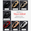 Miniatyrbillede 1 af 7: Ny ABS Carbon Fibe Car Remote Key Fuld Cover Case Shell Til Tesla Model 3 Model S Model X Car Smart Key Tilbehør Holder Fob red for model s model 3