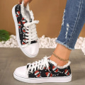 Miniatyrbillede 4 af 6: Julesneakers Kvinde Sko Efterår Julemand Print Mode Dejlig Casual Festival Damesko red 40
