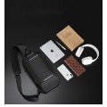 Miniatyrbild 8 av 8: Oxford Stöldskyddslås Fashion Multifunction USB Crossbody-väska gray 17*10*33cm