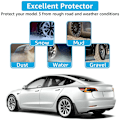 Miniatyrbillede 4 af 7: 4 STK Stænkklapper til Tesla Model 3 Forreste Stænkskærme Fender Kit White Model 3