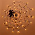 Miniatyrbillede 5 af 6: Halloween Led Spider Web String Lights Fjernbetjeningsnet spider  web Warm light