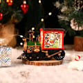 Miniatyrbillede 5 af 7: Julegave Juleaften Musikdåse Tog Musikdåse Krystalkugle ornamenter bronze color  yeti