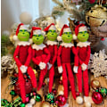 Miniatyrbillede 2 af 8: Juledukke Ornament Pendant Glædelig Julepynt red 32*8cm