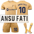 Pikkukuva 1 / 6: Lapsi / Aikuinen 22 23 World Cup Barcelonan vieraspeli Jersey Soccer Set ANSUFATI-10 #m