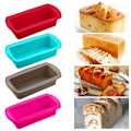 Miniatyrbillede 1 af 5: Rektangulært Silikone Bage Candy Brød Bageværktøj DIY Køkkenudstyr Kage Bagegrej Pan Red