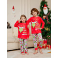 Miniatyrbild 4 av 7: Julpyjamas set Xmas Pjs långärmade nattkläder matchande outfits same as picture kids 6t