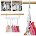 Miniatyrbillede 1 af 8: Bøjle - Tøjbøjle - Tilslutningskrog - Organizer Sølv white 10pcs
