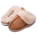 Pikkukuva 1 / 5: Talvi lämpimät pehmoiset naisten tossut litteät kengät sisäliukumäet brown 46-47 (fits 44-45)