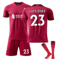 Pikkukuva 1 / 6: Lapsi / Aikuinen 22 23 World Cup Liverpool Home Jersey set LUIS DIAZ-23 28#